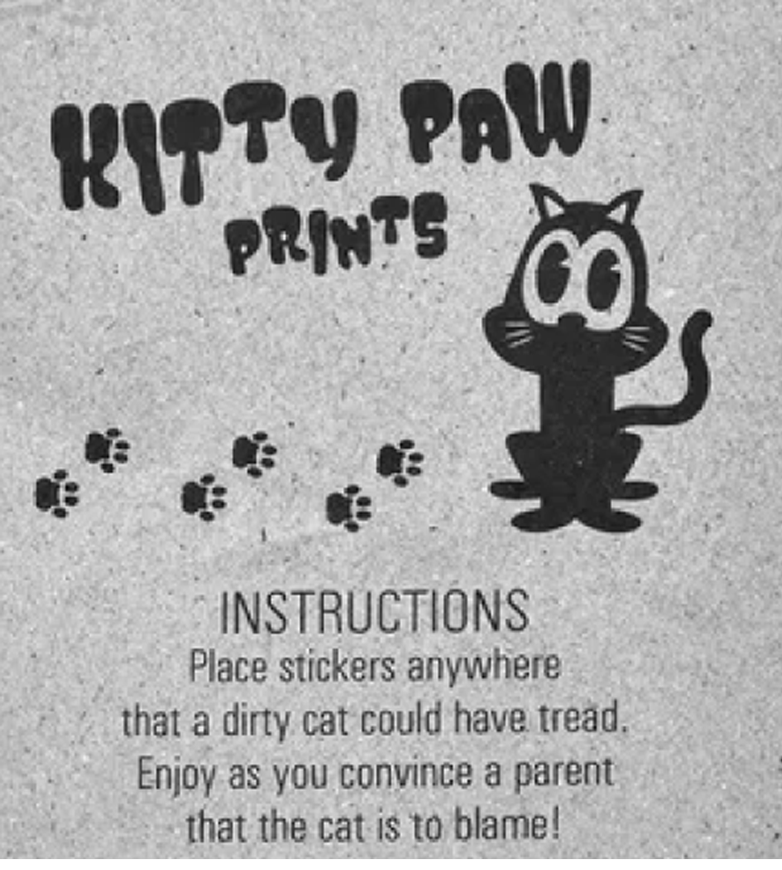 FAKE PET CAT FOOTPRINTS