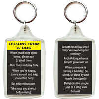 'Lessons from a Dog' Keychain-gifts-WonderShop.In