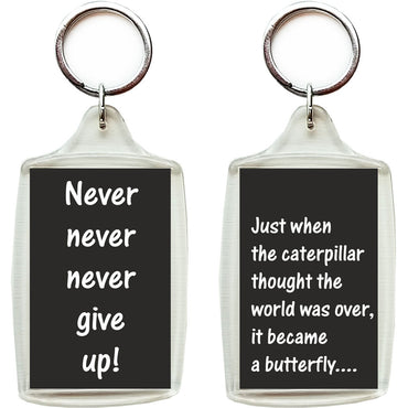 'Never Give Up' Keychain-gifts-WonderShop.In