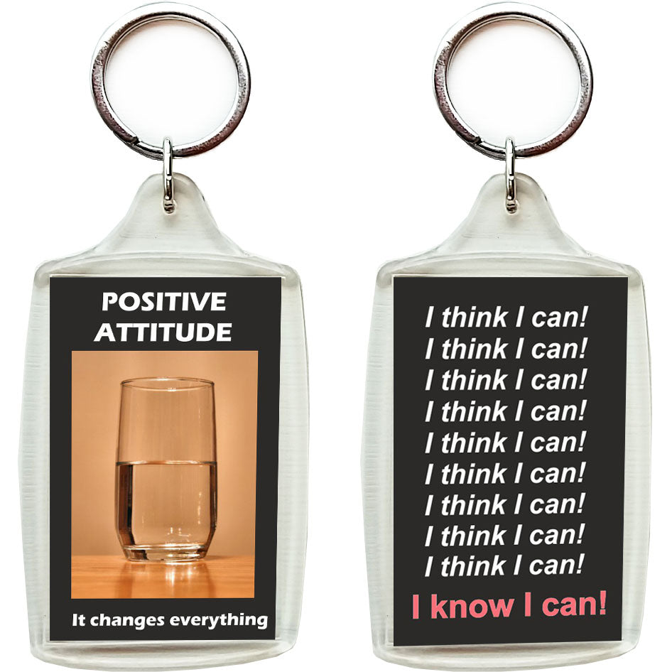 Positive Keychains 'Positive Attitude' affirmations Keychain | WonderShop.In
