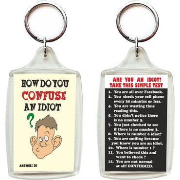 'The Idiot Test' Keychain-gifts-WonderShop.In